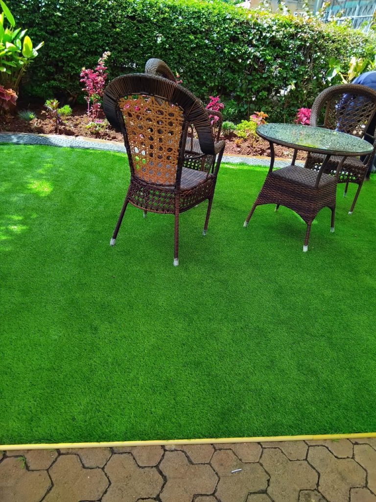 Artificial grass installation in Kenya
